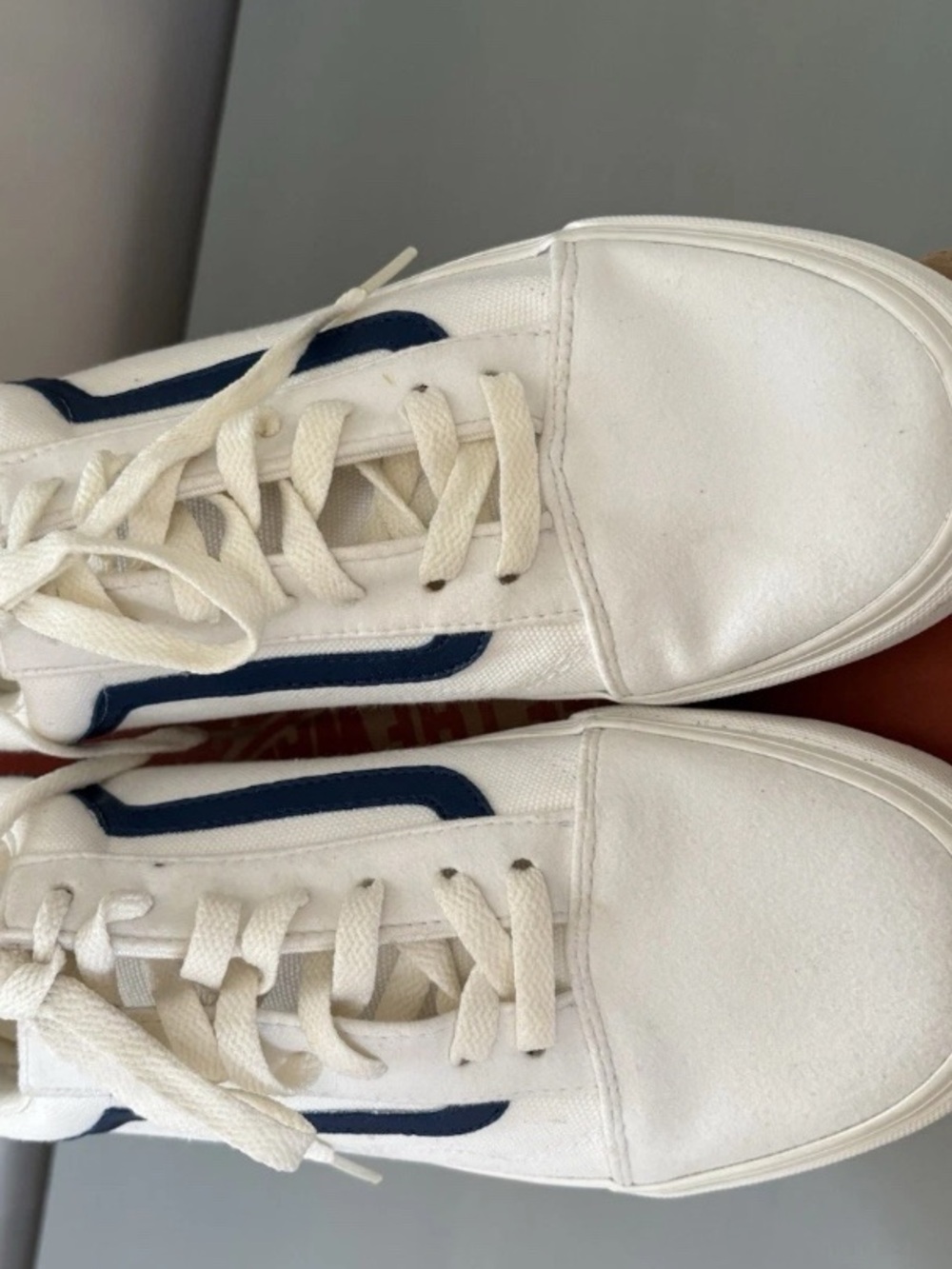 VANS Old Skool Blue White Lace Up Canvas Comfort Sneakers Men Size 8.5 - Picture 6 of 6